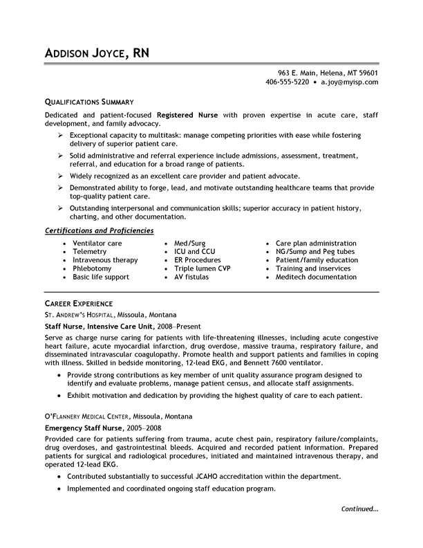 Nursing Resume Assistance Resume ...